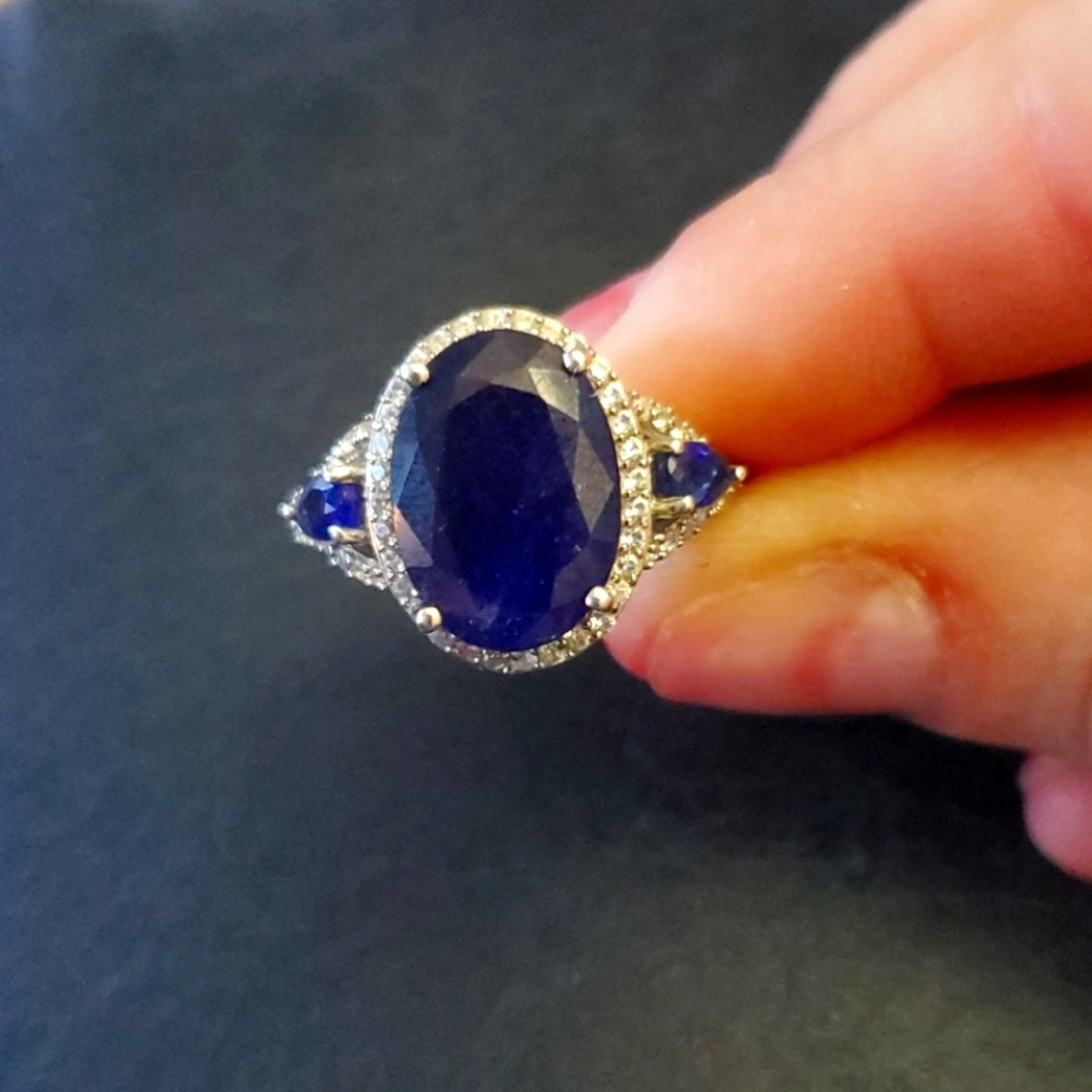 Sterling Silver Sapphire Ring
